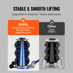 SucceBuy Pneumatic Jack 3 Ton/5 Ton Triple Bag Air Jack Quick Lift Heavy Duty Car Repair Jacks Folding Rod Jacks with Two Wheels