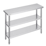 Amocart Stainless Steel Food Prep Table Commercial Kitchen Worktable w/Adjustable Undershelf Heavy Duty Prep Table Metal Table