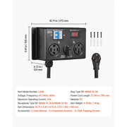 Load image into Gallery viewer, Amocart Manual EV Charging Switch for Dryer &amp; EV 24A Max 240V with Circuit Breaker Real-Time Display Hand-Operated Selector ETL
