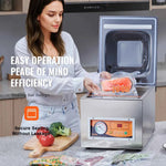 Amocart DZ-260S Chamber Vacuum Sealer 260W Vacuum Packing Machine with 10.2"Sealing Length for Wet Foods Meats Home Kitchen Use