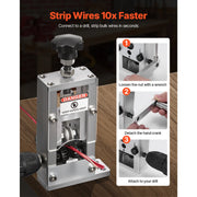 Charger l'image dans la visionneuse de galerie, Amocart Aluminum Alloy Frame Manual Wire Stripping Machine 0.06-1 in Hand Crank or Drill Powered for Scrap Copper Recycling
