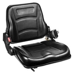 Amocart Universal Forklift Seat Fold Down Tractor Seat with Adjustable Angle Back and Micro Switch Comfortable Forklift Seat