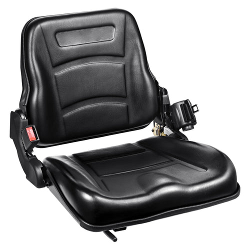 SucceBuy Universal Forklift Seat Fold Down Tractor Seat with Adjustable Angle Back and Micro Switch Comfortable Forklift Seat