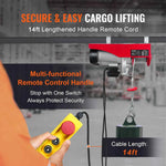 Amocart 200-800kg Electric Hoist with Wired/Wireless Remote Control Lifting Crane Cable Hoist Winch for Boat Garage Elevator