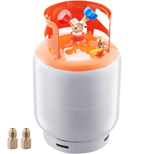 SucceBuy Refrigerant Recovery Tank 50 LBS Capacity 400 psi Portable Cylinder Tank with Y-Valve for Liquid/Vapor, for R22/R134A