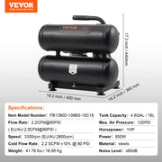 Bild in Galerie-Viewer laden, Amocart Air Compressor 750W/1450W/3000W Oil Free Air Compressor Quiet Portable Compressor Pump for Auto Repair Tire Inflation
