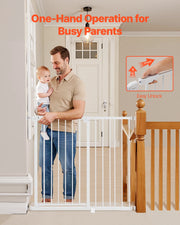 Charger l'image dans la visionneuse de galerie, Amocart Baby Gate 28/30/36 Inches High Dog Gate Easy Step Walk Thru Child Pet Security Pressure Mount Kit Wall Cups Doorways
