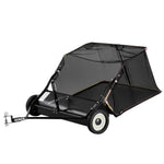Amocart Large Lawn Sweeper, Tow Behind Design with Dump Rope for Easy Emptying