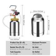 Bild in Galerie-Viewer laden, Amocart 2L/0.5gal Spray Paint Pressure Pot Tank Lightweight Air Paint Pressure Pot 1.8mm Nozzle Spray Paint Gun 3m Hoses
