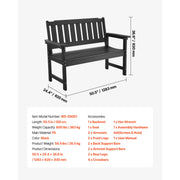 Bild in Galerie-Viewer laden, Amocart Outdoor Bench Wooden Metal Garden Bench for Outdoors 480 lbs Load Capacity Bench Outdoor Garden Park Bench
