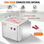 SucceBuy Fried Ice Cream Roll Machin Stainless Steel Rolled Ice Cream Maker with Compressor for Making Ice Cream Frozen Yogurt