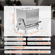 Bild in Galerie-Viewer laden, Amocart Manual Meat Mixer 80L Tilt Tank Processing Equipment(Mixing Max 80LBS) Stainless Steel Mixer w/ Lid Handle Gear Reducer
