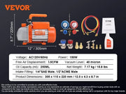 Charger l'image dans la visionneuse de galerie, Amocart 3.5CFM 4CFM Single Stage Rotary Vane HVAC Air AC Vacuum Pump &amp; A/C Refrigerant Kit Manifold Gauge Set Air Conditioning
