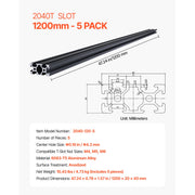 Charger l'image dans la visionneuse de galerie, Amocart Linear Rail 4-5 PCS 1000mm/1200mm/1500mm/2000mm T Slot 2040 Aluminum Extrusion Profile for 3D Printer, CNC Machine DIY
