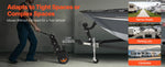 Amocart 1000lbs Trailer Mover Dolly Manual or Electric Wrench Drive with 2in & 2-5/16in Replaceable Hitch Balls for Moving Boat