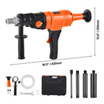 SucceBuy Diamond Core Drilling Machine Dry and Wet Concrete Core Drill Rig with 4 Drill Bits for Concrete Brick Stone 1800/2000W