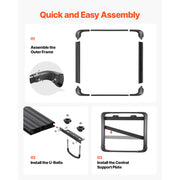 Charger l'image dans la visionneuse de galerie, Amocart Roof Rack Cargo Carrier 48x40x5.6“ Universal Rooftop Cargo Basket Car Top Luggage Holder Anti-Rust Alloy Steel for Car
