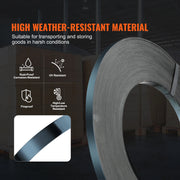 Bild in Galerie-Viewer laden, Amocart 300ft/1640ft Packaging Steel Strapping Roll Banding Pallet Strap Coil Portable Strong Banding Packing Metal Straps
