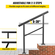 Bild in Galerie-Viewer laden, Amocart Outdoor Handrail 165LBS Load Aluminum  36 x 35\" Outdoor Stair Railing  Handrail Fits 2-3 Steps with Screw K for Home

