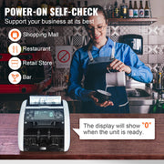 Charger l'image dans la visionneuse de galerie, Amocart 1000 Pcs/Min Money Counter Business Cash Register Bill Counterfeit Bill Detector by UV/MG/IR/DD Function for Bank Store
