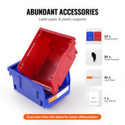 Bild in Galerie-Viewer laden, Amocart Storage Bin 24pcs Stackable Organizer Bin 5x4*3inch Freestanding Tiered Shelf for Garage Hanging Stacking Container
