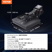 Charger l'image dans la visionneuse de galerie, SucceBuy Heat Press Machine 15"x15"/ 16"x20" /16"x24" Sublimation Printer Manual Clamshell Transfer on DIY T-shirt Pillow

