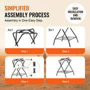 Charger l'image dans la visionneuse de galerie, Amocart Folding Saddle Rack 28 x 19 x 37.5 in Freestanding Horse Saddle Stand Steel Saddle Rack for English &amp; Western Saddles
