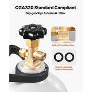 Load image into Gallery viewer, SucceBuy CO2 Tank 20 lbs New Aluminum Alloy Cylinder CO2 Air Tank with Light Spray Coating CGA320 Valve Purple Copper Siphon
