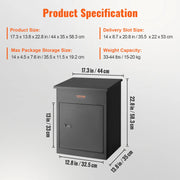 Charger l'image dans la visionneuse de galerie, Amocart Package Delivery Boxes Galvanized Steel Wall Mount Waterproof Mailbox with Coded Lock Anti Theft Baffle for Curbside
