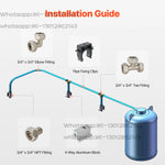 Amocart Air Compressor Line Kit 3/4" HDPE-Aluminum Compressed Air Piping System Compressed Line Tubing Kit for Garages Workshop