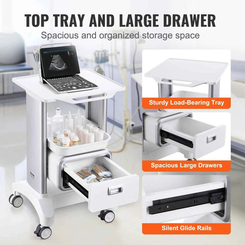 for Lab Clinic Hospital Salon Amocart 2/3/4/5 Tiers Lab Carts Lab Utility Cart Mobile Medical W/ ABS Material Rolling Cart