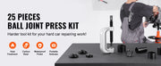 Load image into Gallery viewer, SucceBuy Ball Joint Press Kit 25 pcs Tool Kit C-press Ball joint Remove&amp;Install Tool Heavy Duty Ball Joint Repair Kit for Repair
