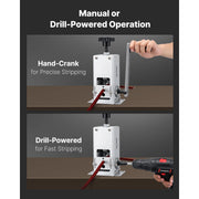 Bild in Galerie-Viewer laden, Amocart Manual Wire Stripper Machine 0.06-1.18 in Hand Crank or Drill Powered Modes Q235 Frame Wire for Scrap Copper Recycling

