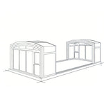 Any Size Custom Reinforced Aluminum Pool Cover Telescopic Push Pull Wind Frost Resist Villa Courtyard Outdoor Pool Protect Roof