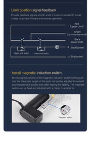 Load image into Gallery viewer, DC 12V 24V Linear Actuators Electric Motor 2500N Heavy-Duty Actuator Lift 30-1000mm Stroke Length For Massage Care Bed
