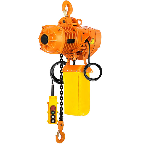 Amocart 2200Lbs Electric Chain Hoist 11 ft/min Single Phase Overhead Crane with G80 Chain Wired Control for Garage Lifting