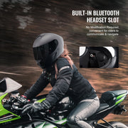 Charger l'image dans la visionneuse de galerie, Amocart Full Face Motorcycle Helmet Smart Street ABS &amp; High Density Helmet with Bluetooth Slot &amp; Interchangeable Len, for Adult
