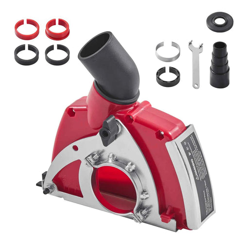 Amocart Cutting Dust Shroud for Angle Grinders 4-5 in Angle Grinder Dust Shroud with 6 Clamping Washers for Concrete Wall Stone