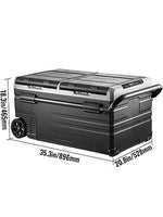 SucceBuy 75L 95L Small Car Fridge Portable Mini Dual Storage Zone Refrigerator Compressor Truck Freezer Cooler for Home Use