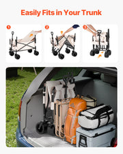 Bild in Galerie-Viewer laden, Amocart Collapsible Folding Wagon 550lb Load,220L Wagon Cart Converts to Bench Utility Wagon with Adjustable Handle for Camping
