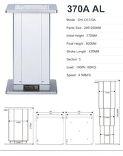 Load image into Gallery viewer, Electric Table Lift Tatami Column 12V 24V DC Motor Control Support Pillar Aluminum 100kg Load Adjustable Desk Platform Actuator
