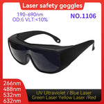 Laser Protective glasses 10600nm OD6 UV400 532nm 808nm 1064nm Laser Safety Glasses IPL glases Laser Protection Laser glasses