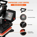 Amocart 12x10 In Dual Digital Heat Press Machine 650W Swing Away 360 Degree Rotation Transfer Sublimation Printing for T-Shirt