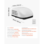 SucceBuy RV Air Conditioner 13500/15000 BTU Non-Ducted Rooftop RV AC 65dB Air conditioning System Fit for Campers/Vans/Trailers