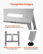 SucceBuy Electric Meat Bandsaw Stand Adjustable Height H-Shaped Frame Anti-Slip Foot Pads Compatible with Models BS-130 & BS-250