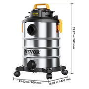 Bild in Galerie-Viewer laden, Amocart Stainless Steel Wet Dry Shop Vacuum Wet  Dry Vac Powerful Suction  Small Shop Vac Perfect for Carpet Debris  Pet  Hair
