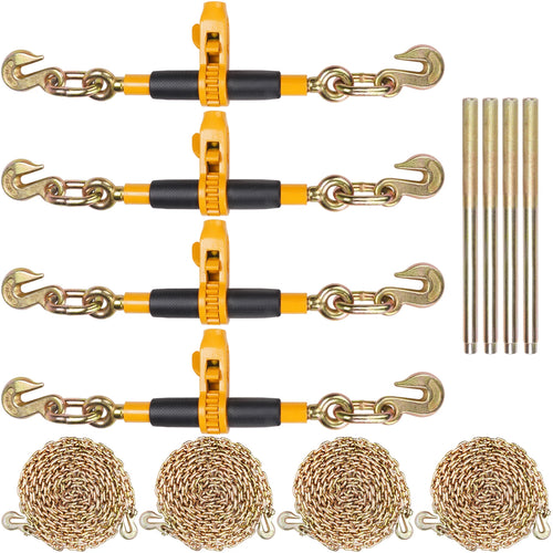 SucceBuy 7100 lbs Ratchet Chain Binder Heavy Duty Secure Load with Anti-skid Handle Tie Down Hauling for Flatbed Truck Trailer