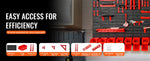 Amocart 30Bin Wall Mounted Storage Bins Parts Rack Organizer Garage with Wall Panels Hooks Plastic Shop Tool for Screw Nails