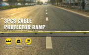 Bild in Galerie-Viewer laden, Amocart Cable Protector Ramp Wire Cable Cover Cord Guard 2 Channels Rubber + PVC 11000LBS Speed Bump Parking Driveway Traffic
