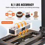 Amocart 660Lbs Computing Digital Platform Scale 0.1LBS Accuracy Floor Scale with LB/KG High-Definition Display for Box Luggage